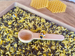 kit arroz sensorial Bee con abejas, palo miel y cucharita