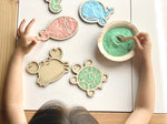 Mini bandejas de madera oceano juego infantil