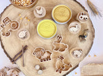 Kit de plastilina para juego infantil moldes biodegradables granja