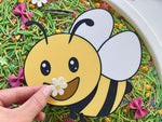 abeja juego sensorial con cubo y sin cubo
