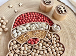 Bandeja sensorial rellenable Papá Noel, juego infantil.