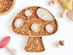Bandeja rellenable juego sensorial infantil otoño wood claro wood medio