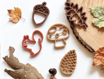 Moldes biodegradables para plastilina otoño para juego sensorial infantil colores