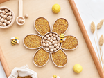 Bandeja sensorial rellenable para el juego infantil,
