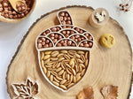 Bandeja sensorial de otoño, bellota, juego infantil