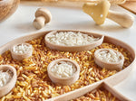Bandeja rellenable para juego sensorial, inafntil wood claro