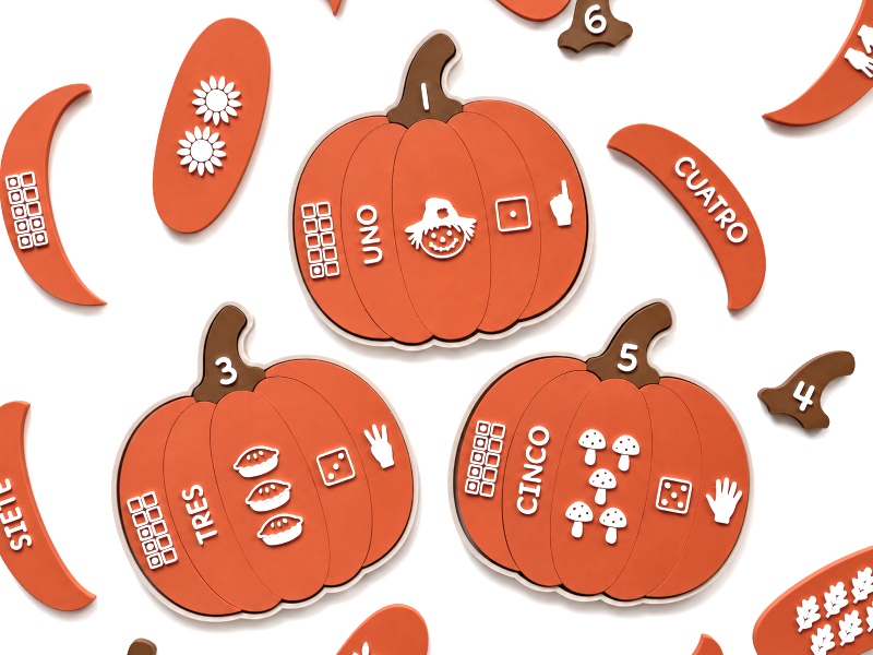 calabazas juego manipulativo infantil Terracota Castellano