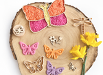 Mariposa bandeja sensorial rellenable wood medio y wood claro