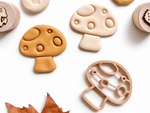 Moldes biodegradables para plastilina otoño seta wood claro