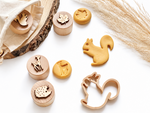 Moldes biodegradables para plastilina otoño para juego sensorial infantil wood claro