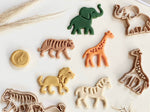 Moldes para plastilina animales safari. Infantil