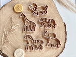 Moldes para plastilina animales safari. Juego infantil