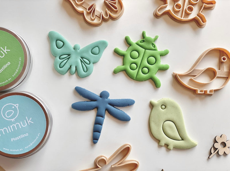 moldes biodegradables para plastilina jardin